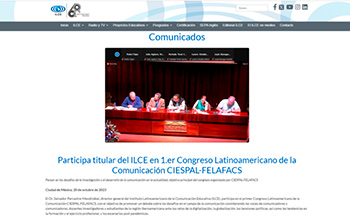 Participa titular del ILCE en el 1er Congreso Latinoamericano de la Comunicación CIESPAL-FELAFACS