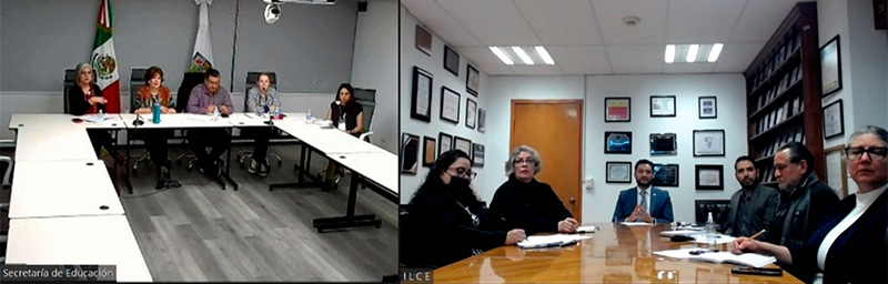 Reunión entre los titulares de la Secretaría de Educación de Nuevo León y del ILCE