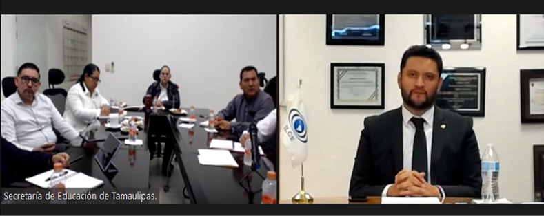 La secretaria de Educación de Tamaulipas y el titular del ILCE